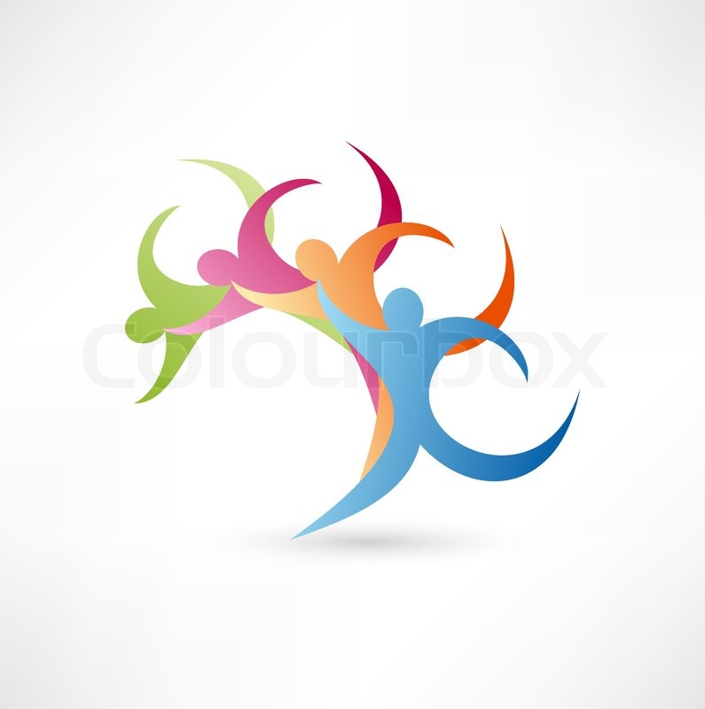 Abstract wave people | Stock vector | Colourbox