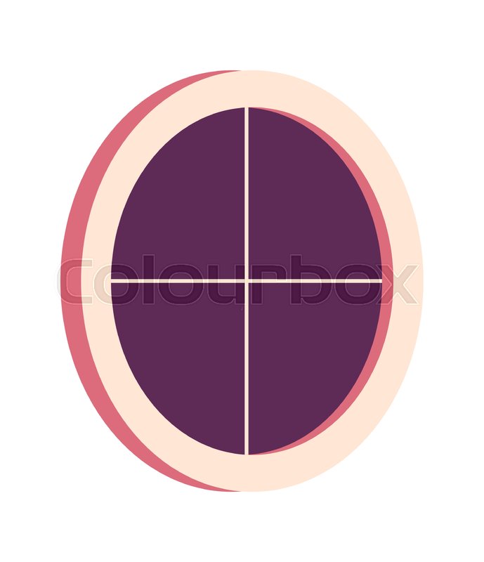 Round window icon, architecture ... | Stock vector | Colourbox