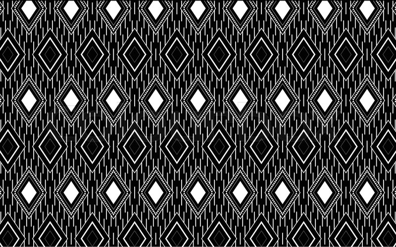 Aztec Print Wallpaper Black And White