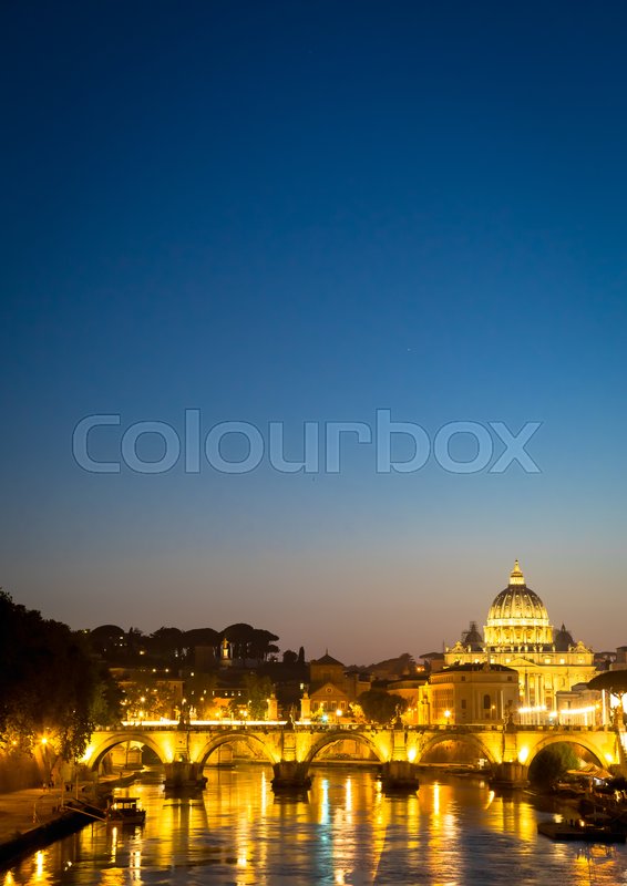 ROME, ITALY JUNE 2020 sunset Stock image Colourbox