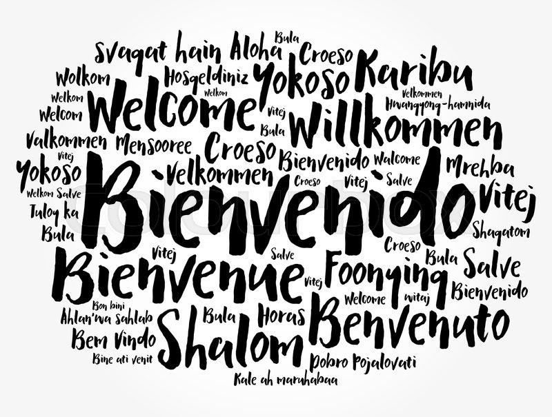Bienvenido , in Spanish, word Stock vector Colourbox