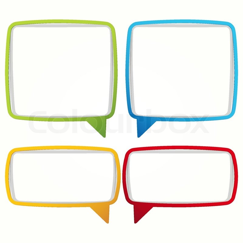 colorful speech bubble frames