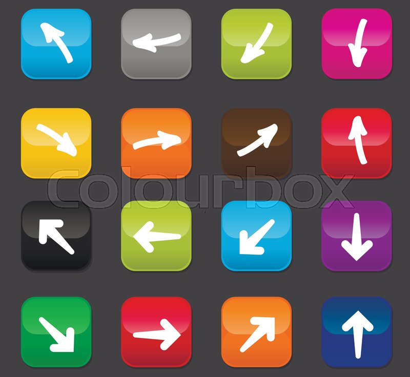 Arrows vector icons for user interface | Stock vector | Colourbox