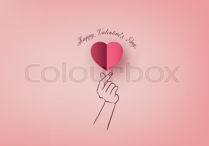 Happy valentine's day,Korean love Stock vector Colourbox