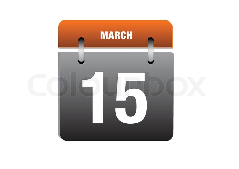 15. März-Kalender-Symbol | Stock-Vektor | Colourbox