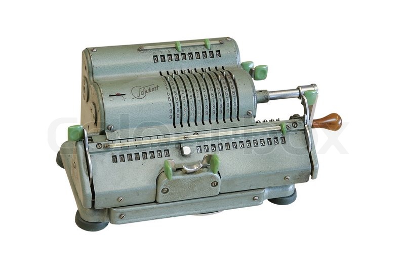 Antique office machine Stock image Colourbox