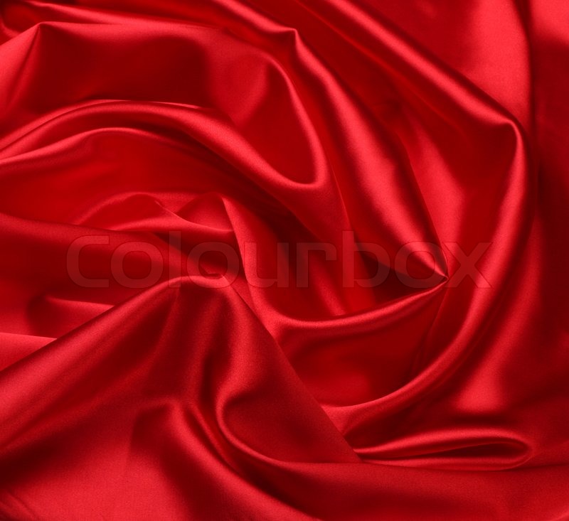 Red silk fabric background | Stock image | Colourbox