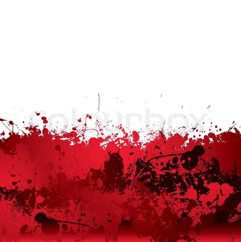 Red blood splatter background with dribble effect | Stock vector | Colourbox