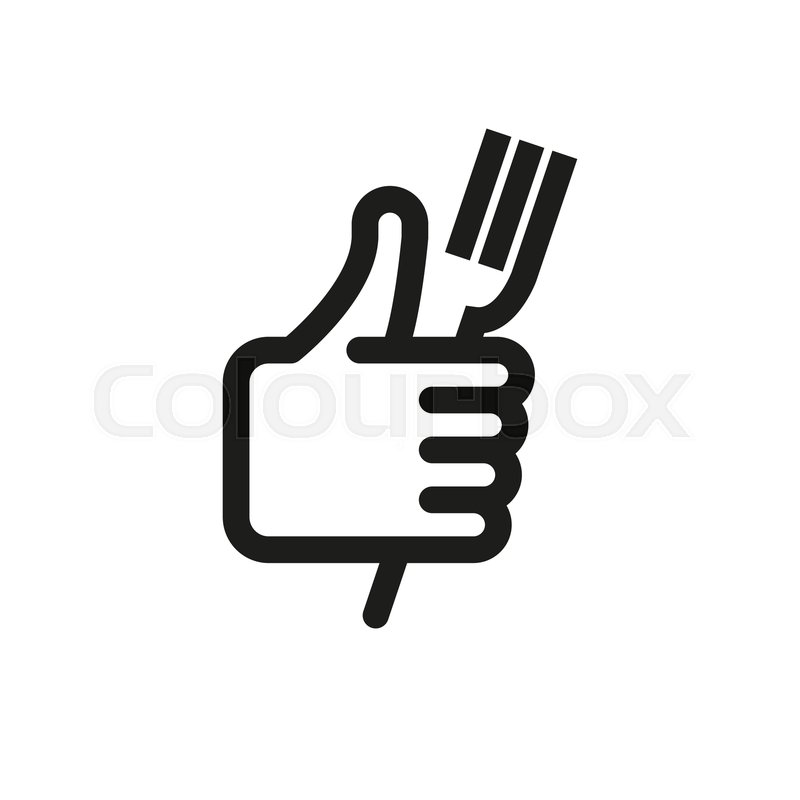 A Good Food Icon A Hand With The Stock Vector Colourbox