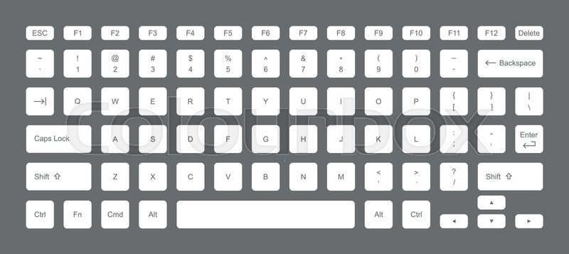 Laptop keyboard computer. Keypad | Stock vector | Colourbox