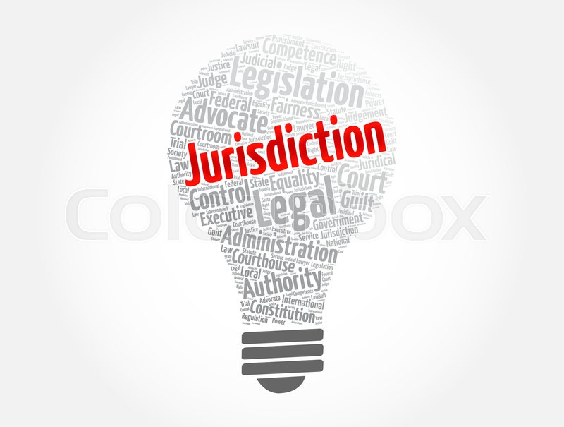 Jurisdiction word cloud collage, law Stock vector Colourbox