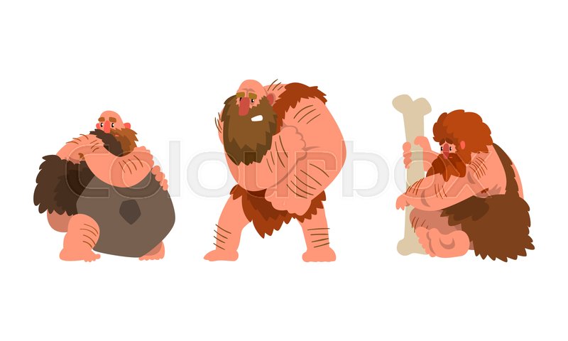 Caveman Characters Set, Funny Primitive Muscular Stone Age Men Cartoon Vector Illustration | Stock vector | Colourbox Caveman Characters Set, Funny Primitive Muscular Stone Age Men Cartoon Vector Illustration | Stock vector | Colourbox