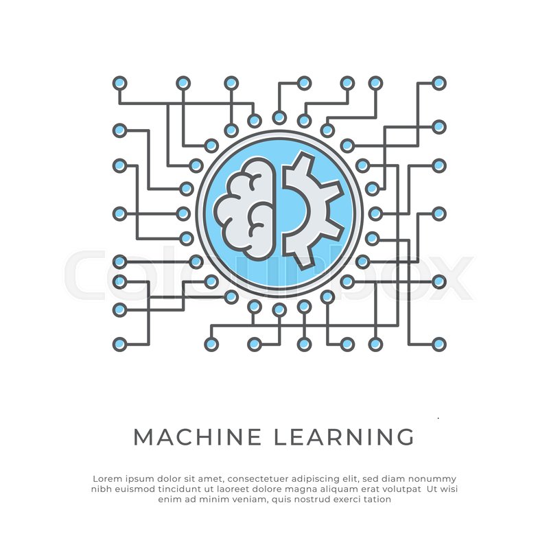 Modern machine learning vector ... | Stock vector | Colourbox