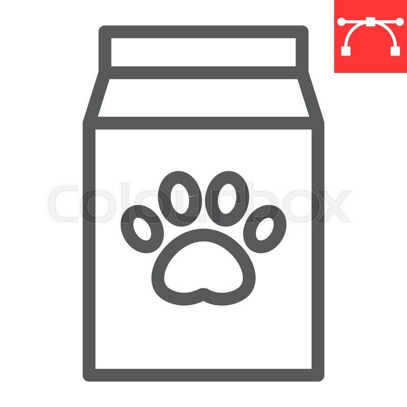 Download Dog Food Pack Line Icon Pet Shop And Stock Vector Colourbox