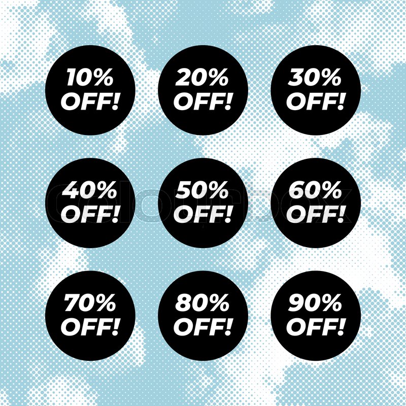 Set on black vector special offer | Stock vector | Colourbox