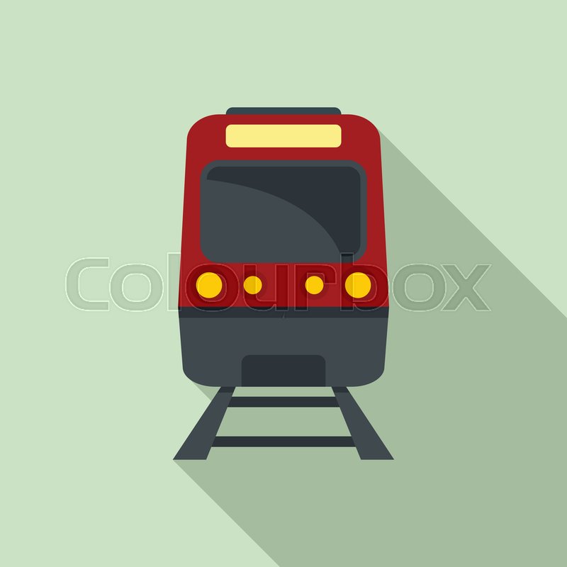 Subway train icon. Flat illustration | Stock vector | Colourbox