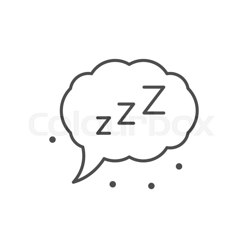 Sleeping sound line outline icon Stock vector Colourbox