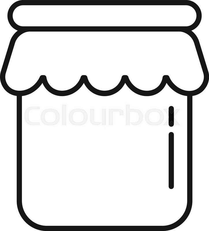 Honey jar icon. Outline Honey jar Stock vector Colourbox
