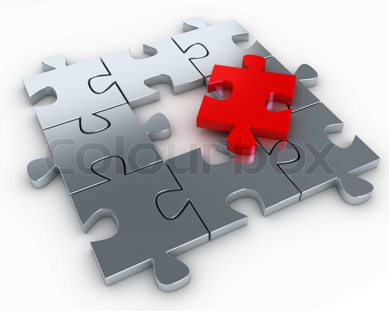 puzzle pieces with a