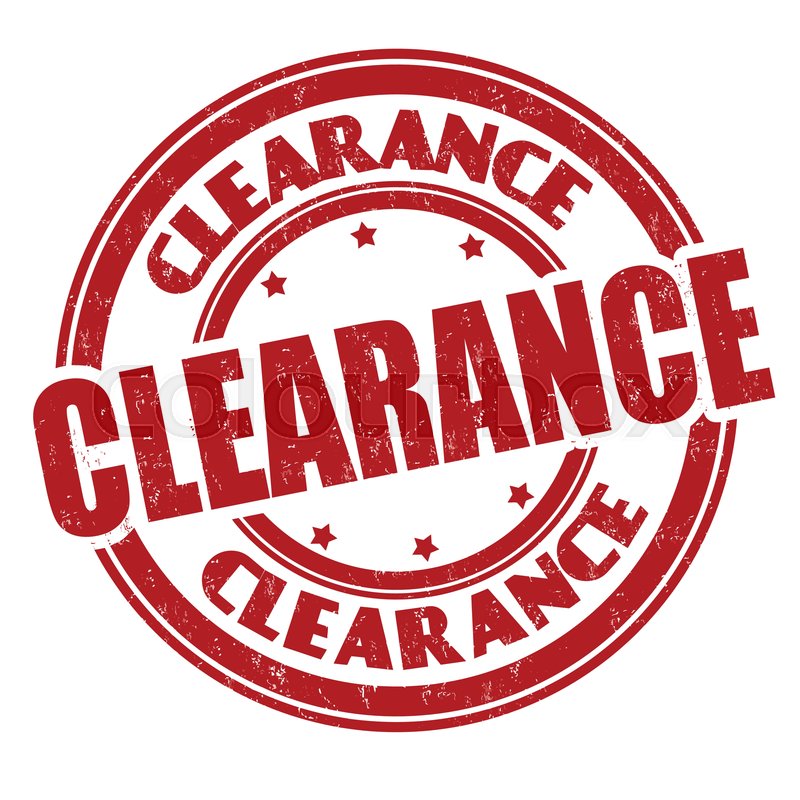 Clearance grunge rubber stamp on white | Stock vector | Colourbox
