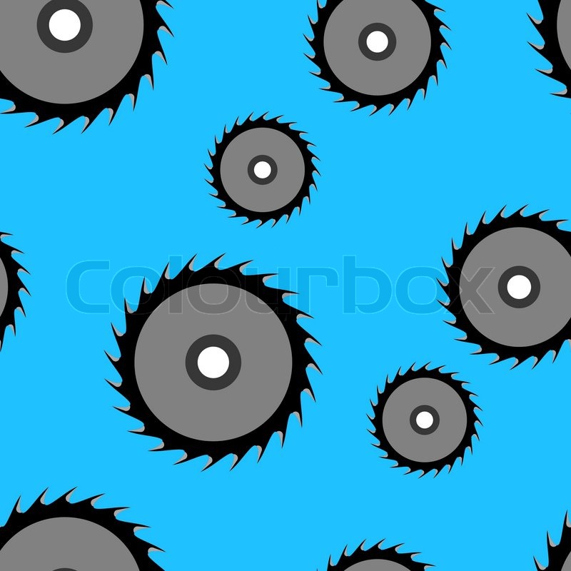 Circular saw blade seamless wallpaper | Stock vector | Colourbox