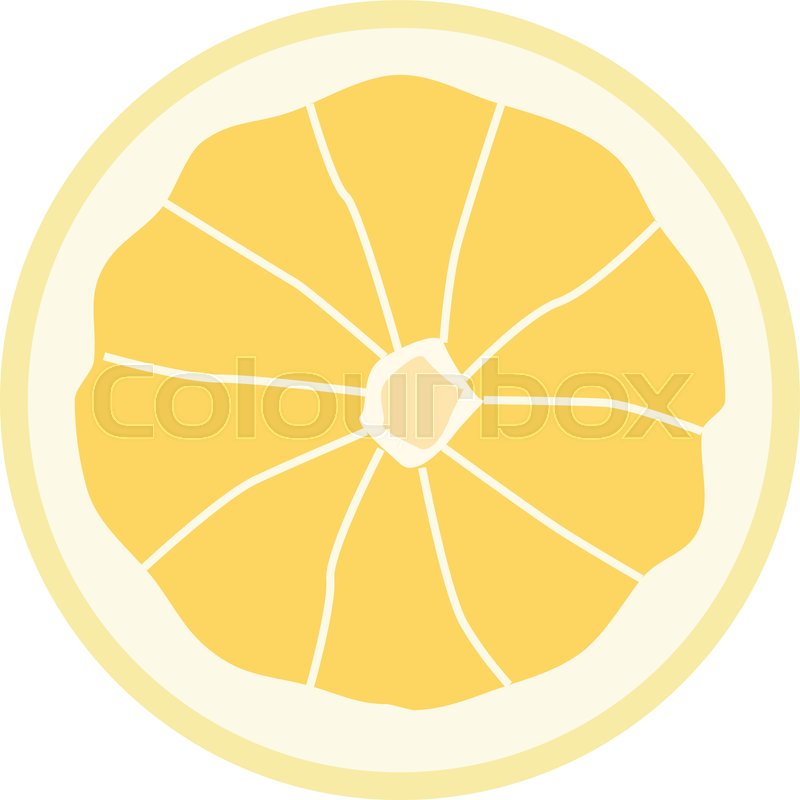 Lemon slice in the center of the | Stock vector | Colourbox