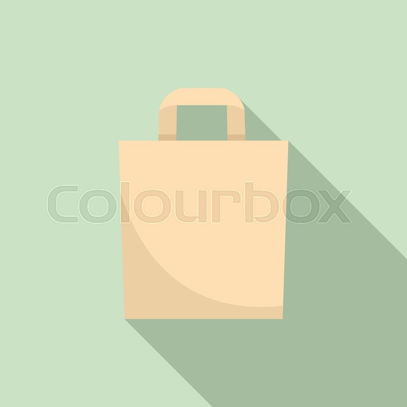 Shopping Bag Icon Flat