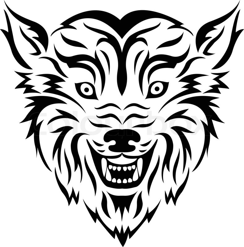 Wolf tribal tattoo | Stock Vector | Colourbox