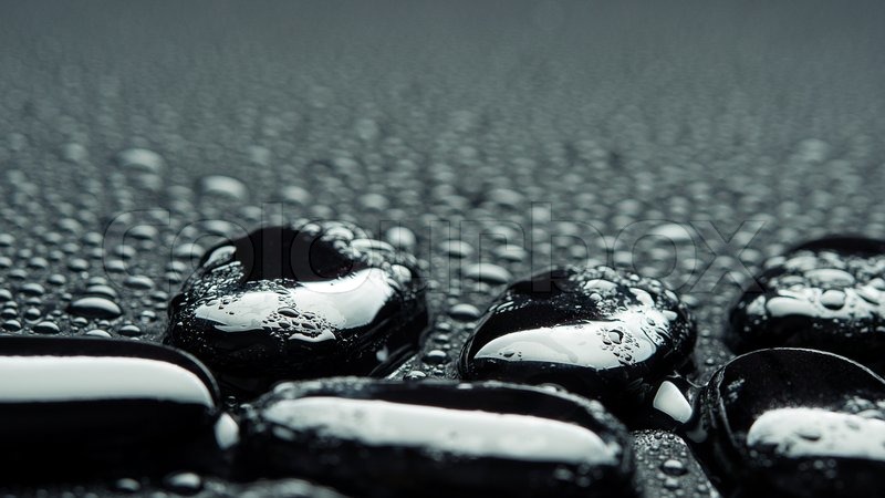 spa background black stones with water drops stock photo colourbox