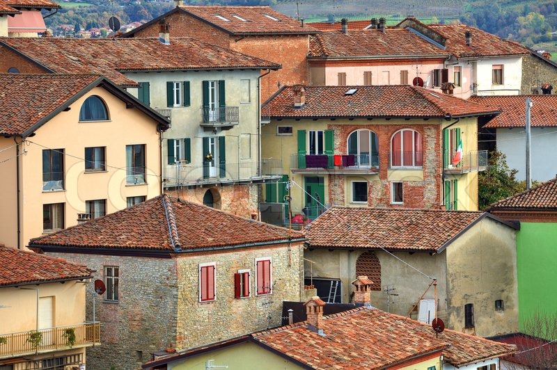 Traditional colorful italian tiled roof | Stock Photo | Colourbox