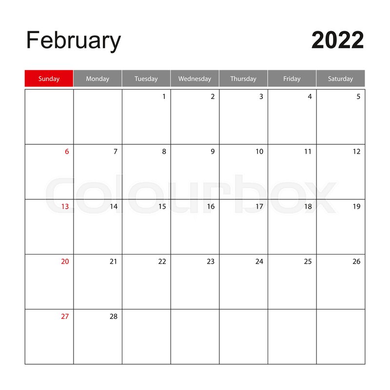 February 2022 Calendar Printable With Holidays
