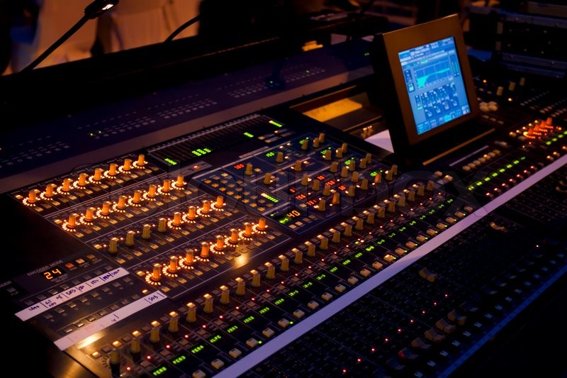 Sound mixer in concert | Stock image | Colourbox