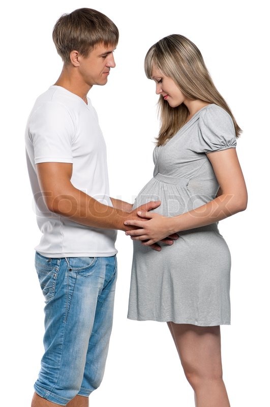 Pregnant Woman With Husband Stock Image Colourbox