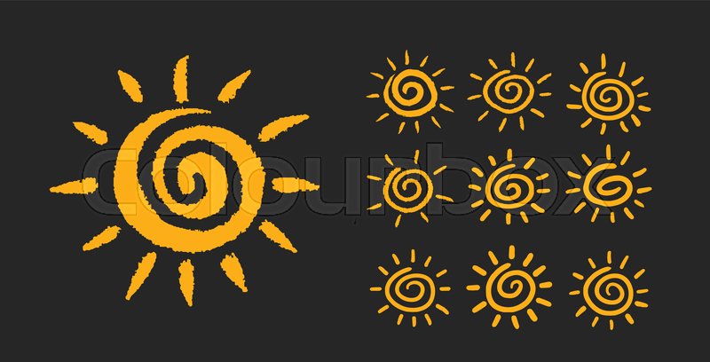 Sun Routine Symbol Spiral Sun Symbols