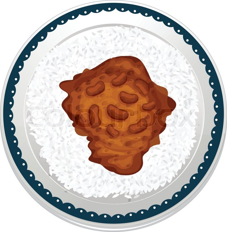 Beans and rice Stock vector Colourbox