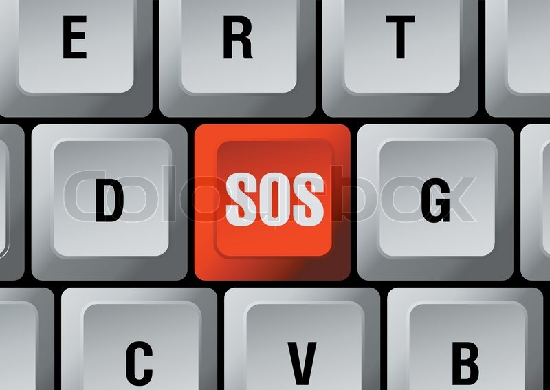 Distress signal button | Stock vector | Colourbox