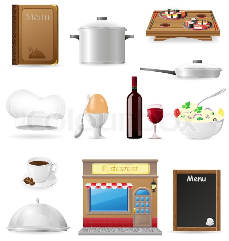Gesetzt Küche Symbole für Restaurant | Stock-Vektor | Colourbox