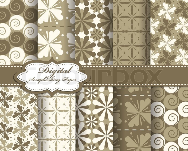 Set von Vektor-Muster Papier für | Stock-Vektor | Colourbox