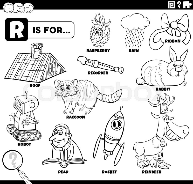 Words Letter R Rectangle Letter R Words