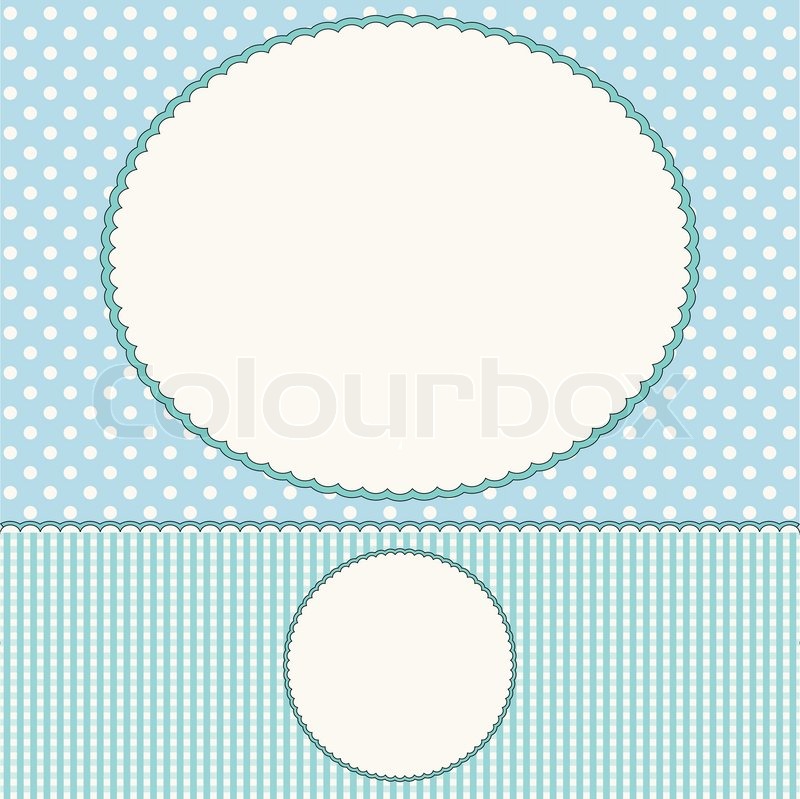 free template arrival card baby card Vector frame  Stock or arrival  Blue baby photo