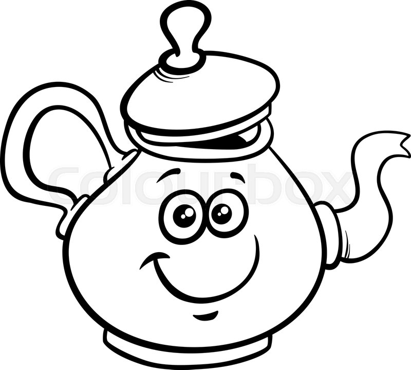 teapot or kettle cartoon character color book | Stock vector | Colourbox teapot or kettle cartoon character color book | Stock vector | Colourbox