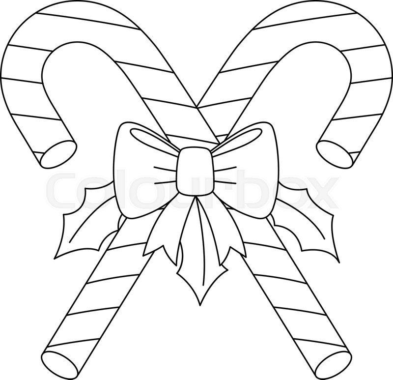 Christmas Candy Canes Coloring Pages