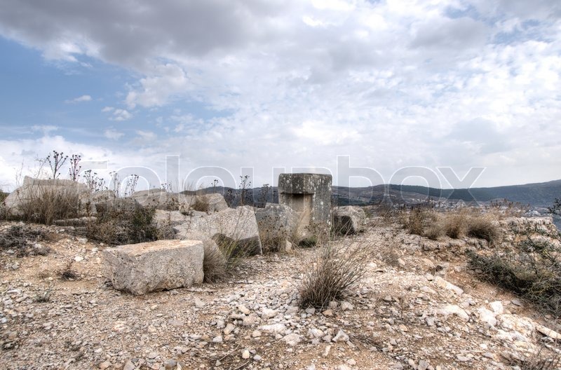 Nimrod Burg und Israel Landschaft Stock Bild Colourbox