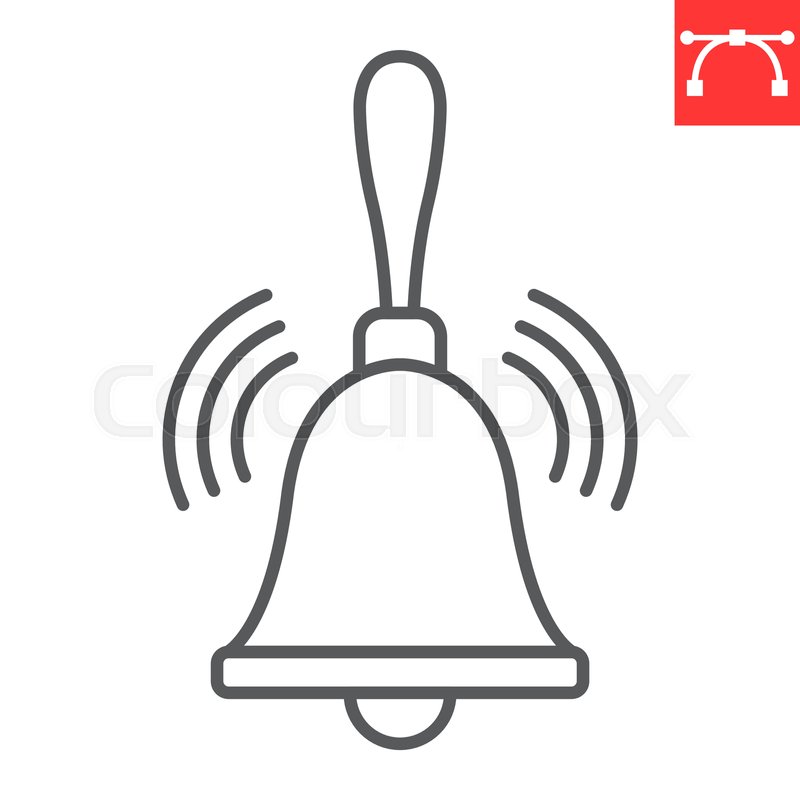 Hand Bell Clipart Black And White