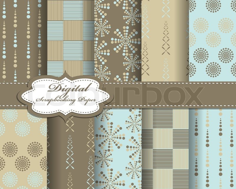  Set of vector abstrakten Muster Papier 