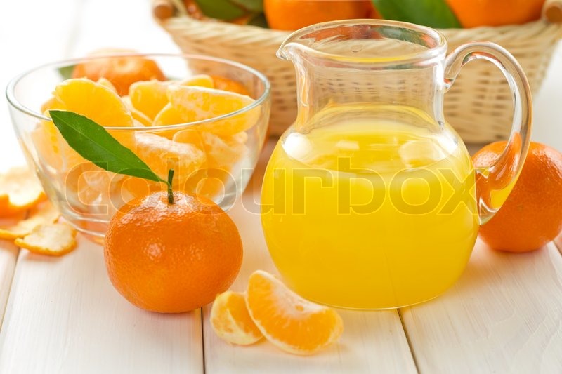 Tangerine juice Stock Bild Colourbox
