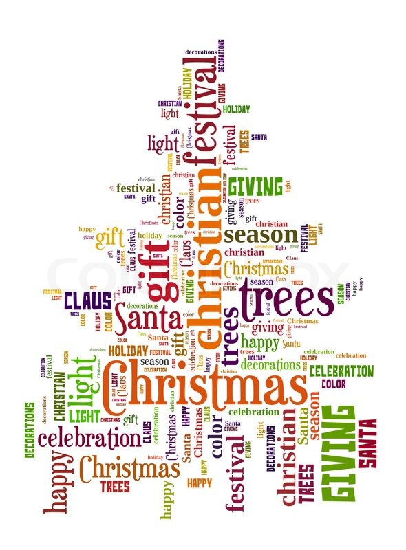 word cloud of christmas tree stock photo colourbox word cloud of christmas tree stock photo colourbox