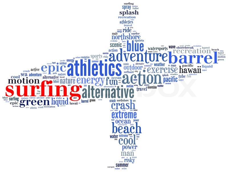 Surfing infotext graphics and Stock image Colourbox