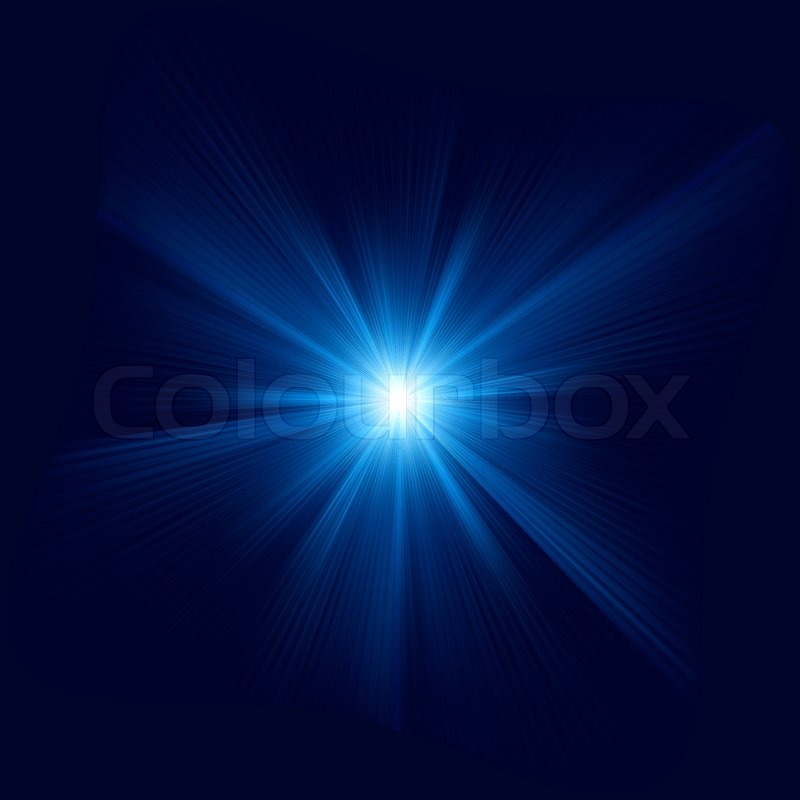 Blaue Farbe Design mit einem Burst- | Stock-Vektor | Colourbox