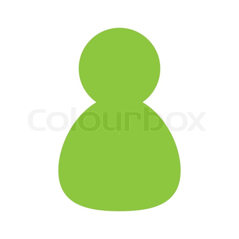 Icon user light green Stock vector Colourbox
